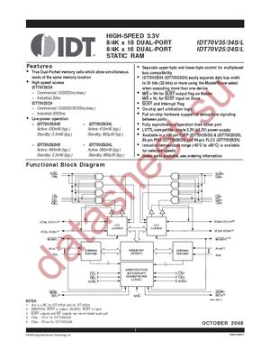 IDT70V25L20PFGI datasheet  